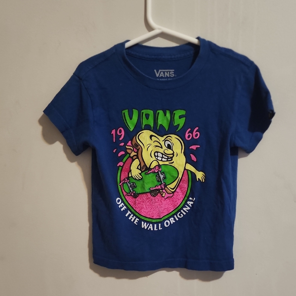 Vans Kids Blue Tee with Colorful Graphic - Picture 1 of 10